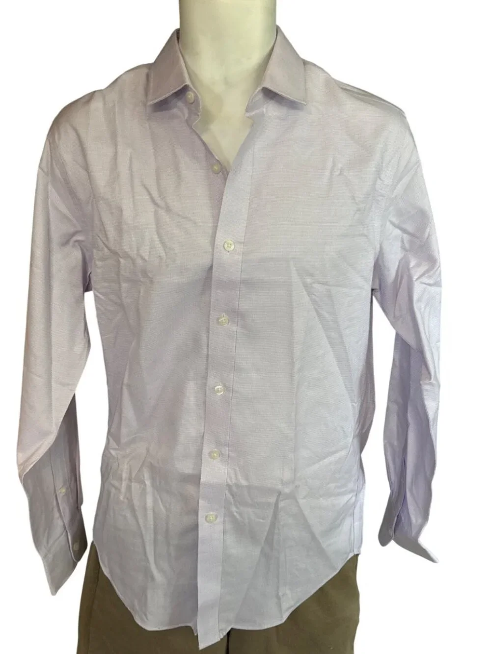 J Crew Mens Wrinkle Free Dress Shirt~ Size S 14-14.5~Lilac Petal Slim NWT L9 34